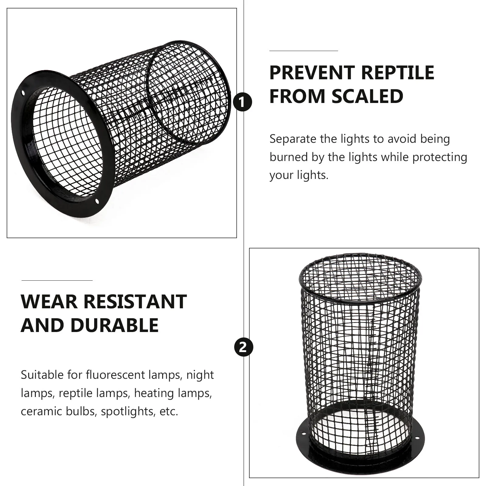 

1pc Reptile Round Anti-Scald Iron Heating Lamp Cover Durable Eco-Friendly Pet Supplies For Terrarium Reptile Box Lamp Cover Pet
