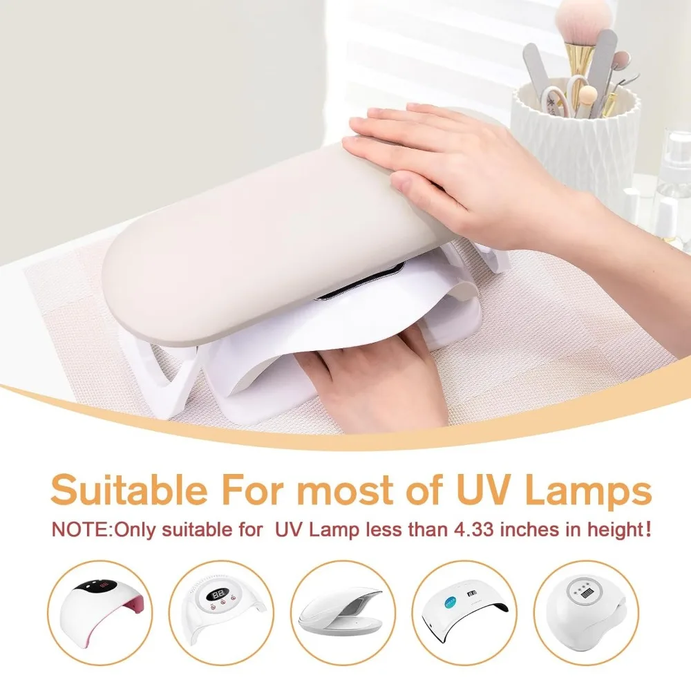 Attelle de main pliable en cuir PU pour ongles, adaptée au support de main pour coussin d'ongles en acrylique, oreiller de main pour ongles, outil d'accessoires pour Nail Art