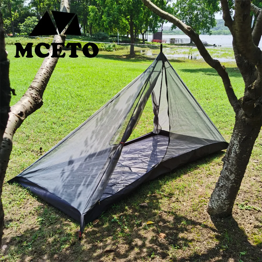 

Палатка-тент Tingyu 2 с внутренней сеткой, двойная пирамидальная конструкция, безкаркасная, ультралегкая, для кемпинга, уличная, с москитной сеткой