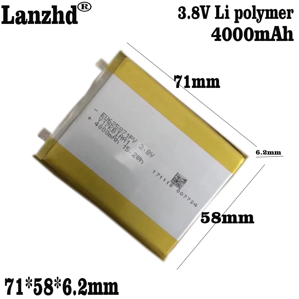 1-10PCS New 4.35V 4000mAh Li-polymer Battery For GPS MP3 Bluetooth Headset Power Bank Rechargeable Lithium Batteria 625871