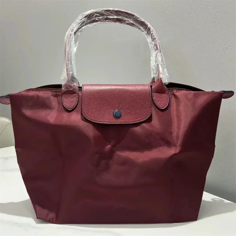 Sac fourre-tout pliable pour femme, sacs Hobo brodés, sac à main en nylon pour femme, sac à provisions à la mode, anti-irritation, haute qualité