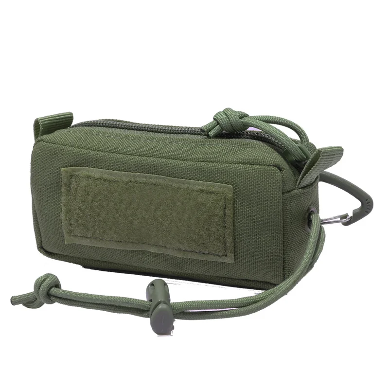 Riñonera táctica pequeña portátil, cartera para llaves y tarjetas, bolsa para dinero, riñonera militar multifunción para caza al aire libre, EDC