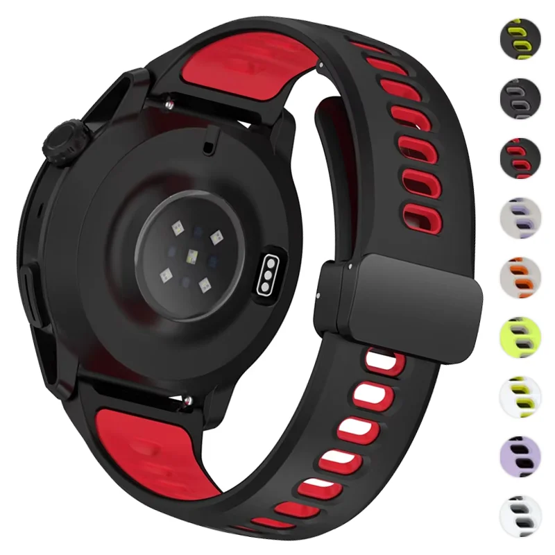 Correa de silicona de 22mm para Garmin Venu 4 3 2, banda magnética deportiva para forerunner 570/970/255/265, pulsera musical Vivoactive 4