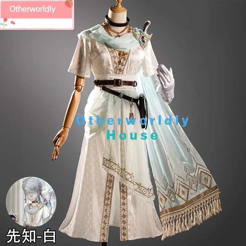 EIME Game Identity V Seer Eli Clark Cosplay Costume Truth Prophet White Suit Fancy Party Outfits Halloween Uniforms Custom Made