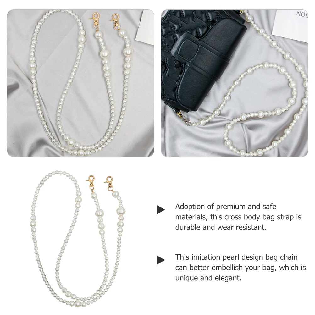 

Косая цепочка с жемчугом, 120 см, ремешок для сумки, искусственный плечевой ремень «сделай сам», сменная цепочка для сумки с жемчугом, аксессуары для сумки на плечо «сделай сам»