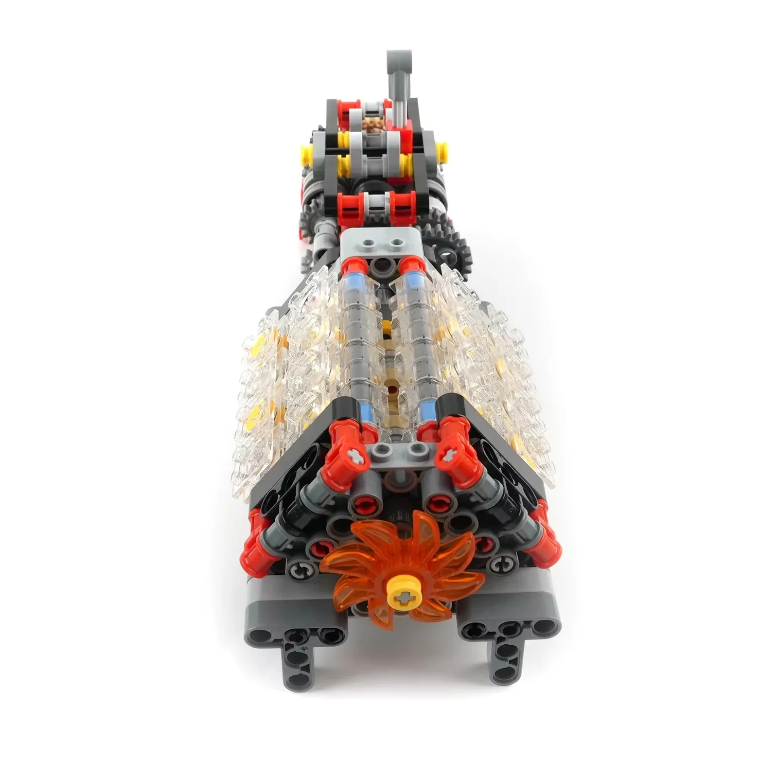 Transparentes V16-Motormodellbausatz mit 6-Gang-Getriebe, mechanische Montage, Lernspielzeug für Erwachsene