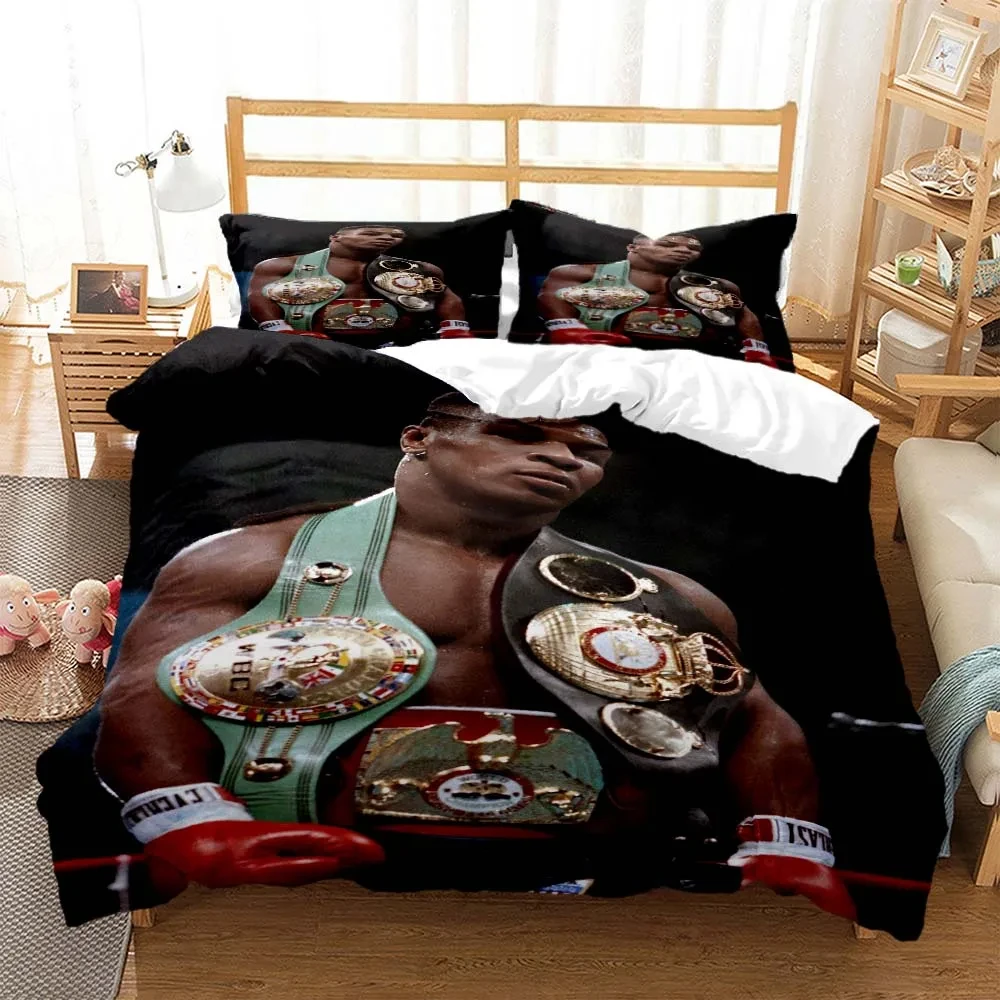 3D Print Mike Tyson Boxing Champion Bedding Set Double Twin King Duvet Cover Comforter Pillowcase Boys Girls Adults Bedroom