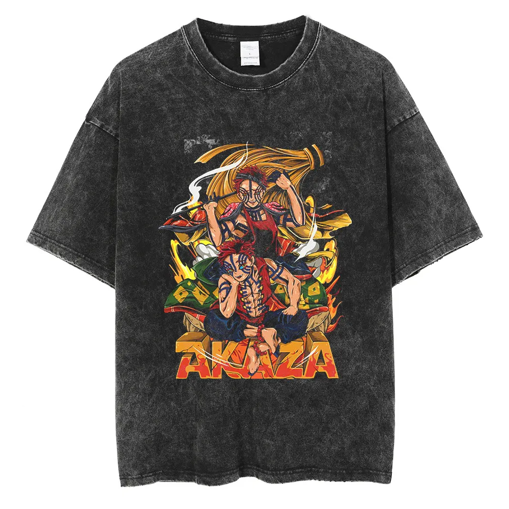 

Anime Demon Slayer T Shirt Men Women Vintage Wahed Cotton Graphic Tee Streetwear Short Sleeve Casual Tops 2026 Summer Fashion