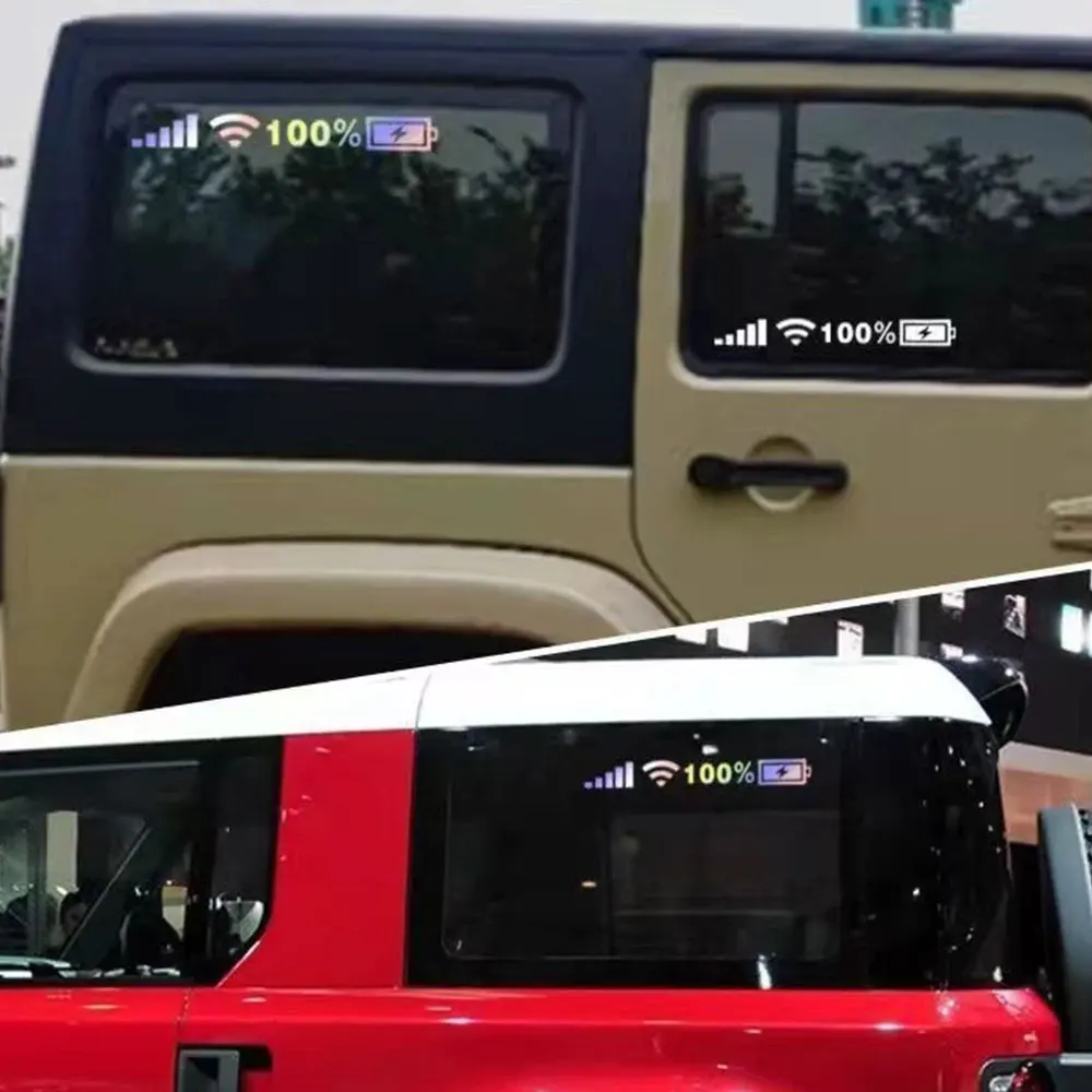 ملصقات عاكسة للسيارة ملصقات مستوى البطارية ملصق مضحك للسيارة ملصقات زخرفة لطرازات السيارات العالمية ملحقات سيارة - 2