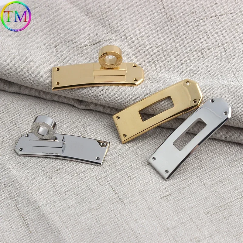 Lucury Stainless Steel Metal Clasp Wholesale Bag Twist Turn Lock a Set of Locks For Woman Handbags Purse Hardware Accessories