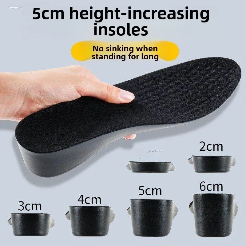 

Невидимые увеличивающие рост стельки Bla 5 см, 4 см для кожаных ботинок, не деформирующиеся, с магнитной терапией, силиконовые