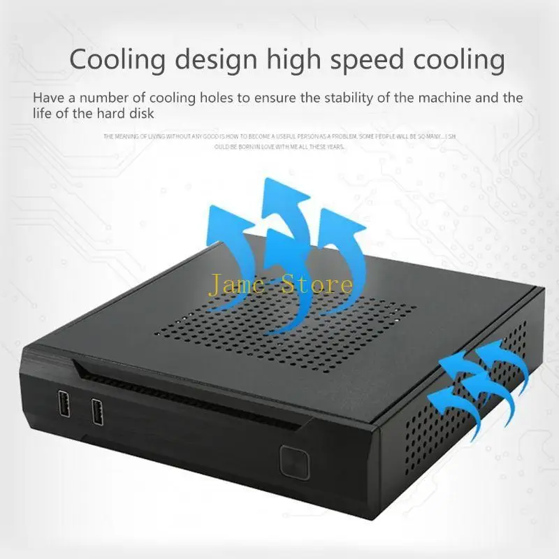 LX0B Mini ITX Computer Case w/ Usb2.0 for 2.5In HDD Gaming Chassis Cases Enclosure