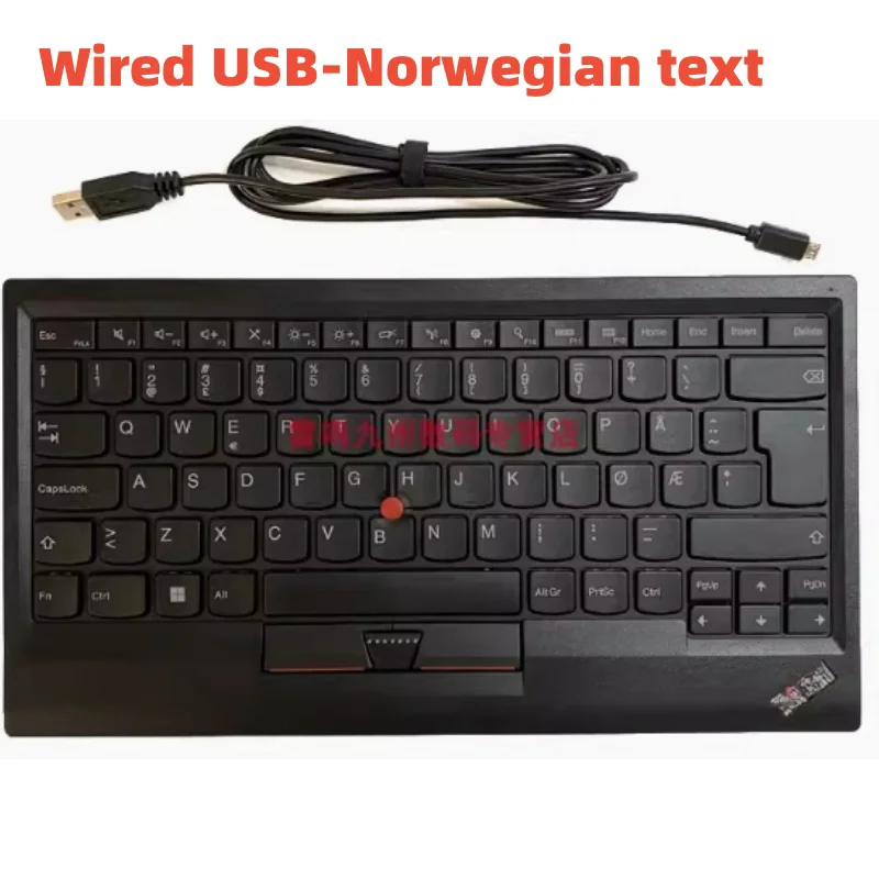 Imagem -06 - Pequeno Red Dot Wired Office Keyboard para Lenovo Usb Turco Itália Holanda Tcheco Suécia Japão Thinkpad 0b47190 Novo