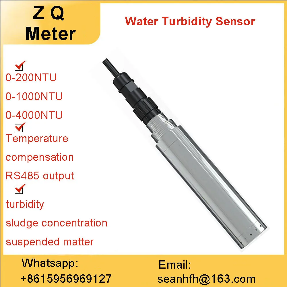 Hot sale Turbidity detector turbidity meter sludge concentration meter MLSS turbidity suspension water quality sensor RS485