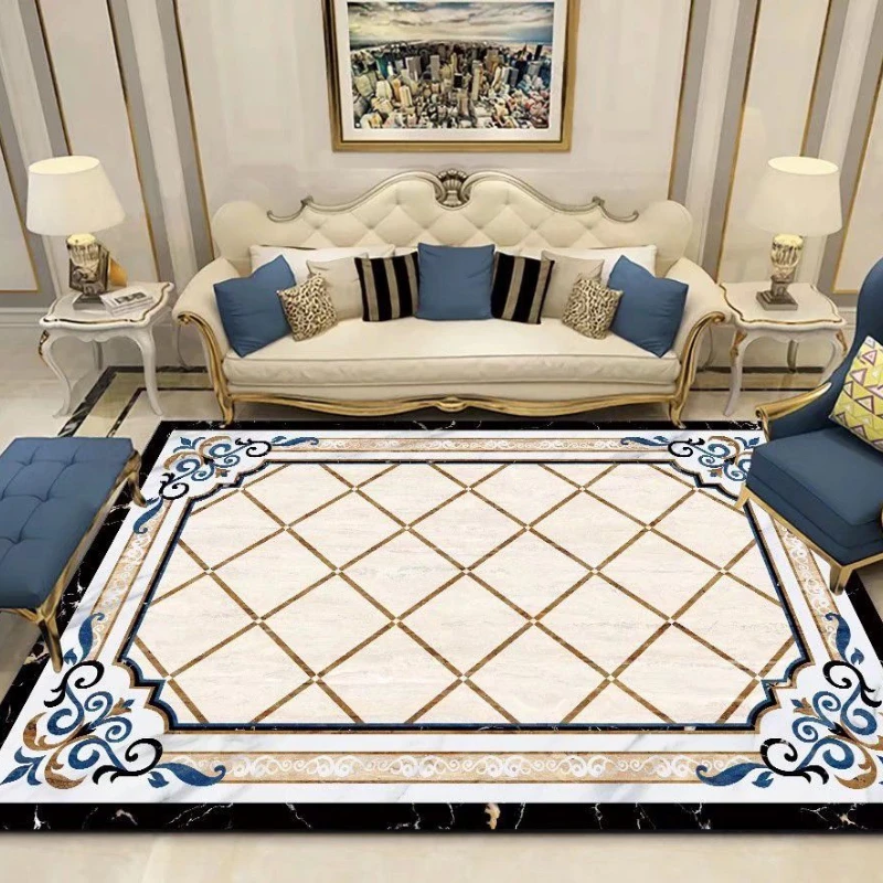 European Style Light Luxury Persian Carpet Living Room Decoration Area Rug Large Bedroom Decor Soft Carpets Entrance Door Mat