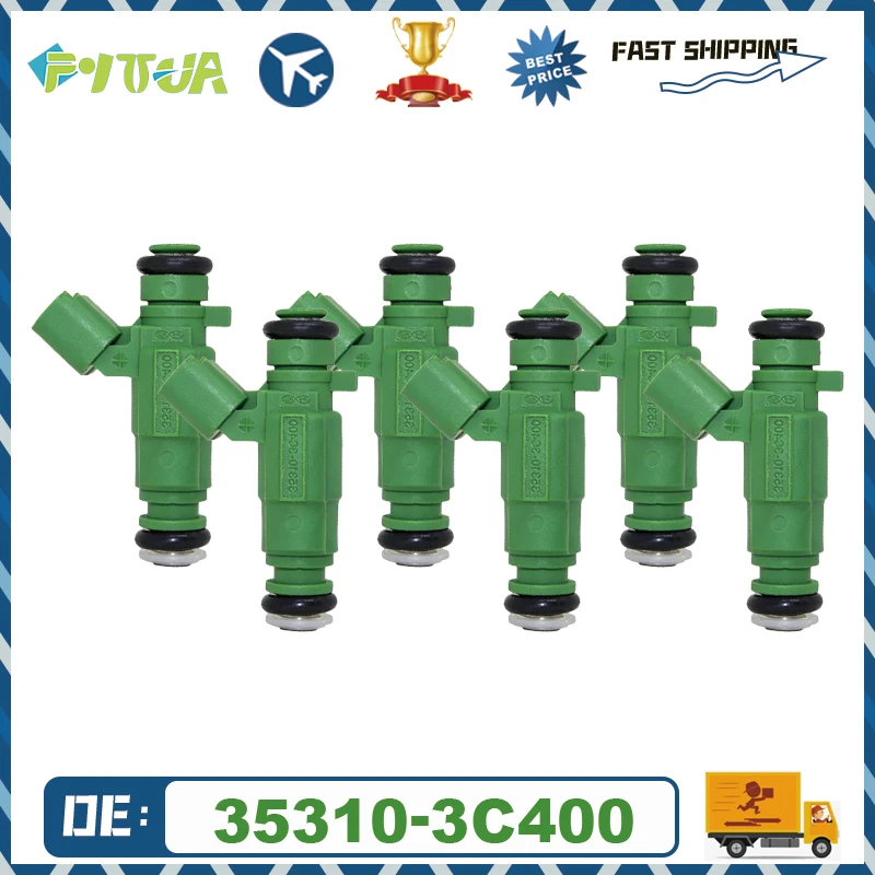 6pcs Fuel injector 35310-3C400 for Hyundai Sorento Santa Fe 3.5L V6 10-14 Engine Injection 353103C400 FJ1106