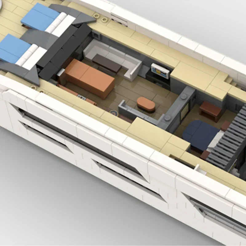 Moc Mattoni da costruzione Mini bianco nero Yacht Modello Tecnologia Modulare Famoso modello di nave Blocchi Costruzione Assemblaggio fai da te Regali giocattolo