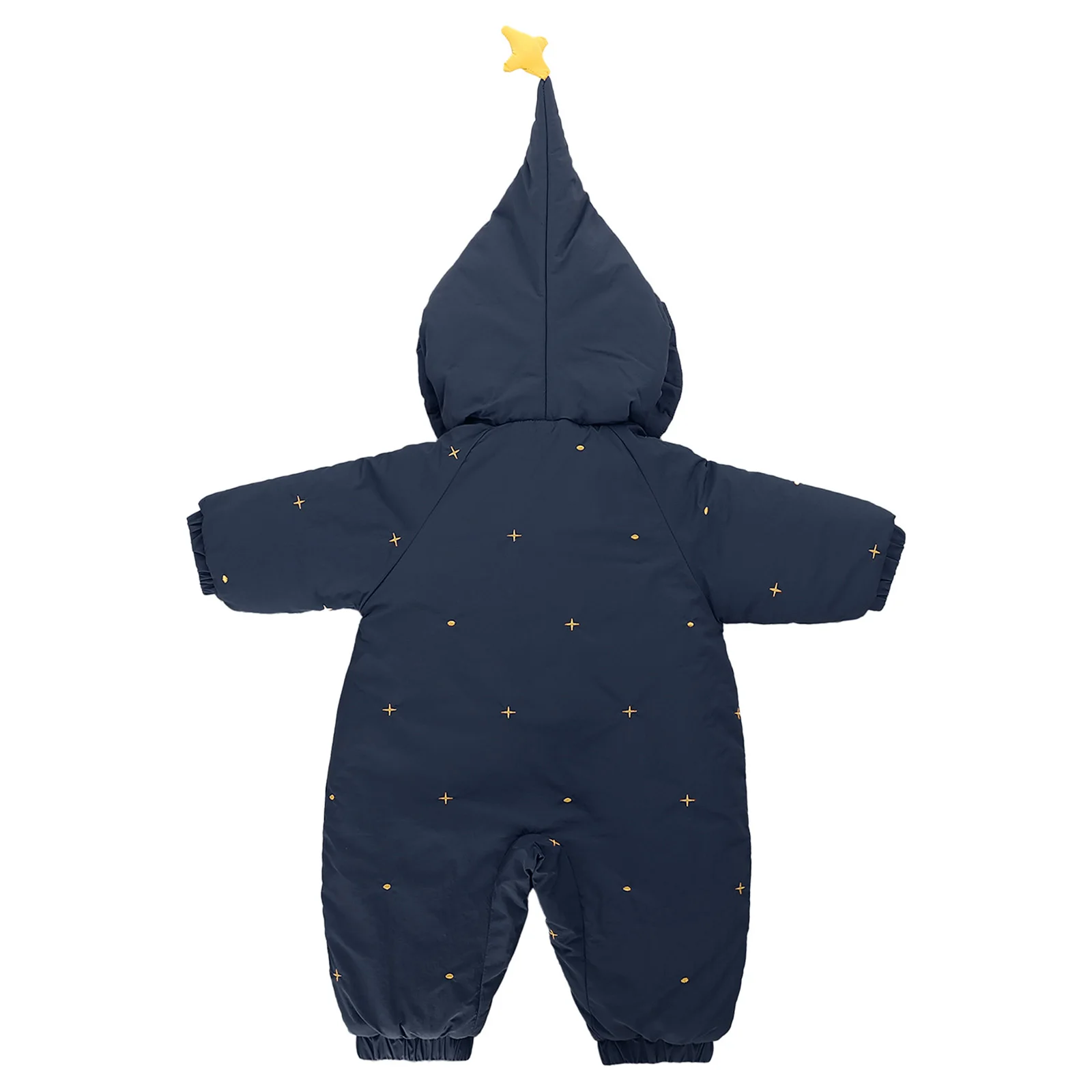 الرضع طباعة سميكة مقنعين السروال القصير الشتاء الدافئة سنوسويت ملابس خارجية سحاب أكمام طويلة مبطنة بالقطن بذلة للحزب اليومي