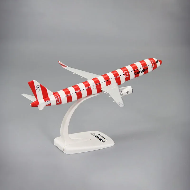 21cm CONDOR AIR Plane Model,1:200 A321 CONDOR AIR Aircraft Model,CONDOR AIR Plane Assembly Static Display Airliner Kids