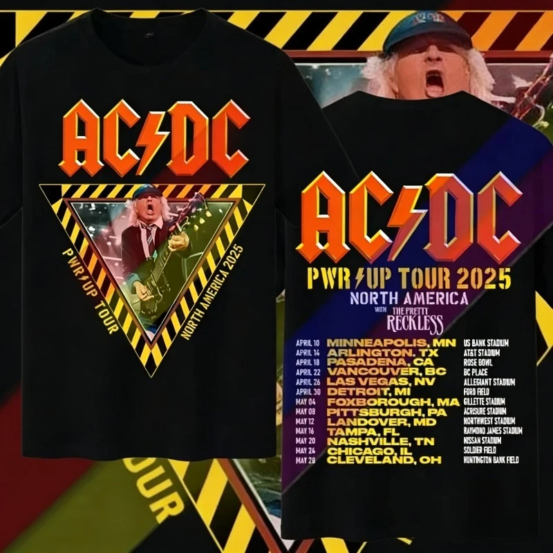 2025 الصيف الفرقة المطبوعة النساء الرجال تي شيرت قريبا قريبا كلمات روك عادية قصيرة الأكمام جولة علوية PWRU القطن المتضخم قميص بلايز