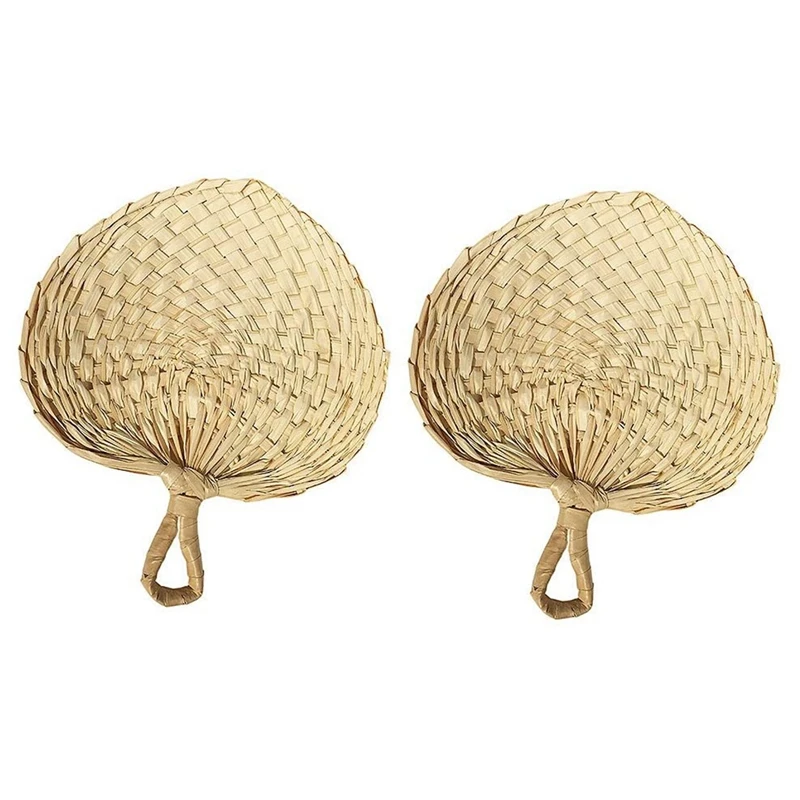 Vietnam Hand Fan, 2 Pack Palm Leaf Manual Fan