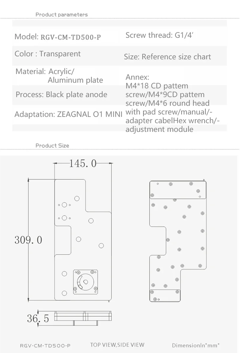 BYKSKI Waterway Block for Computer Case Cooler Master TD500-MESH for CPU/GPU Block Support DDC Pump PC Water Cooling Cooler