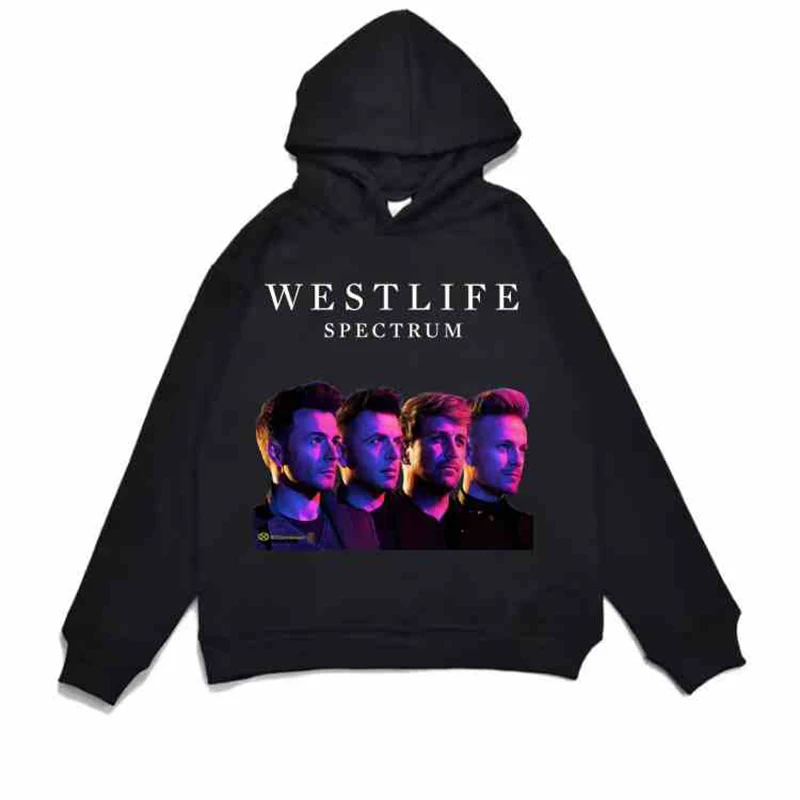 Westlife Band Printed Thick Hooded Loose Hoodie Men's and Women's Hip Hop Coat Printed Cotton Breathable Comfortable Hoodie