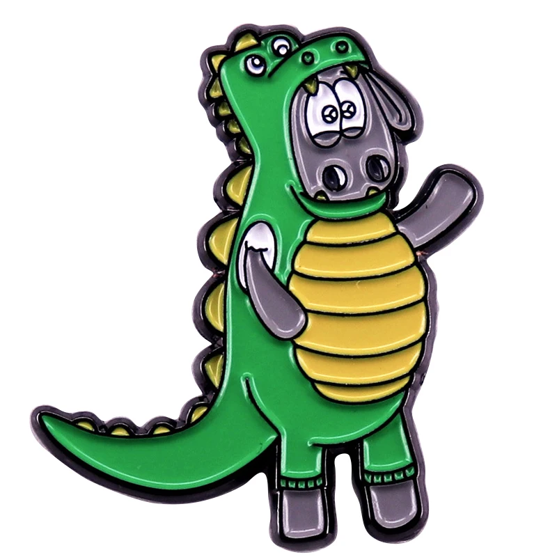 C5120 Cartoon Dinosaur sheep Brooches for Clothing Enamel Pins Lapel Pins for Backpack Men Briefcase Badges Fashion Jewelry Gift