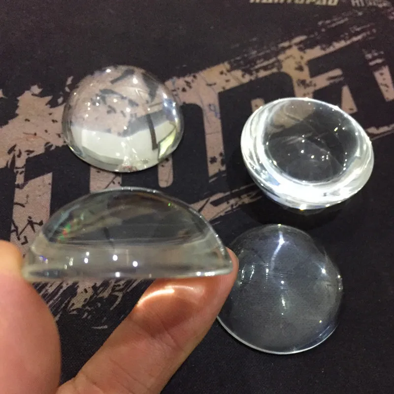 60mm-100mm Blank transparent Crystal hemisphere half ball magnifier glass paperweight for Home Decoration Free Shipping