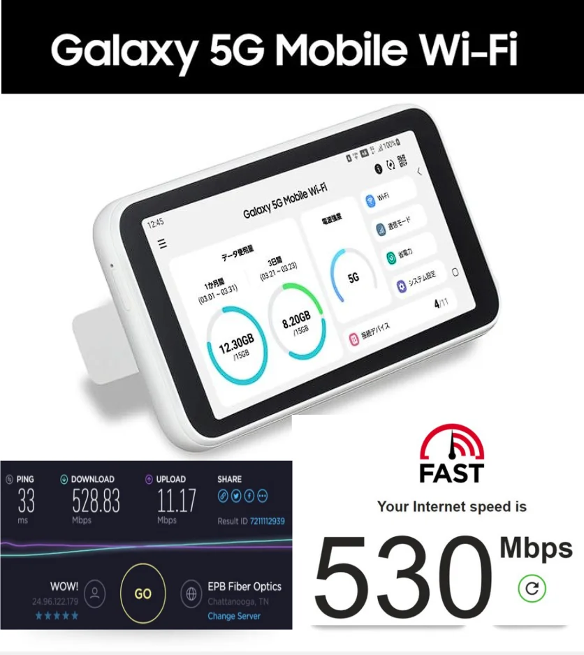 Galaxy 5G Mobile Wi-Fi SCR01 Galaxy SCR01 SIM Free Mini Wi-fi MIFI 99% new