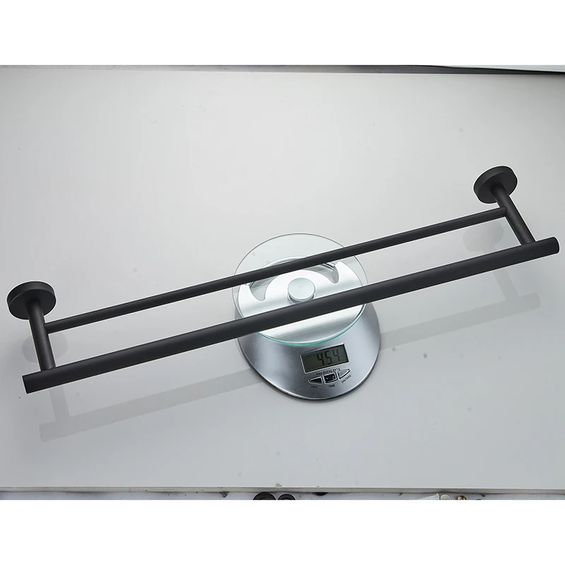 304SUS Towel rack Dual pole Wall-Mounted Bathroom Item Shelf Suitable for Shower Rooms Bathroom Accessories