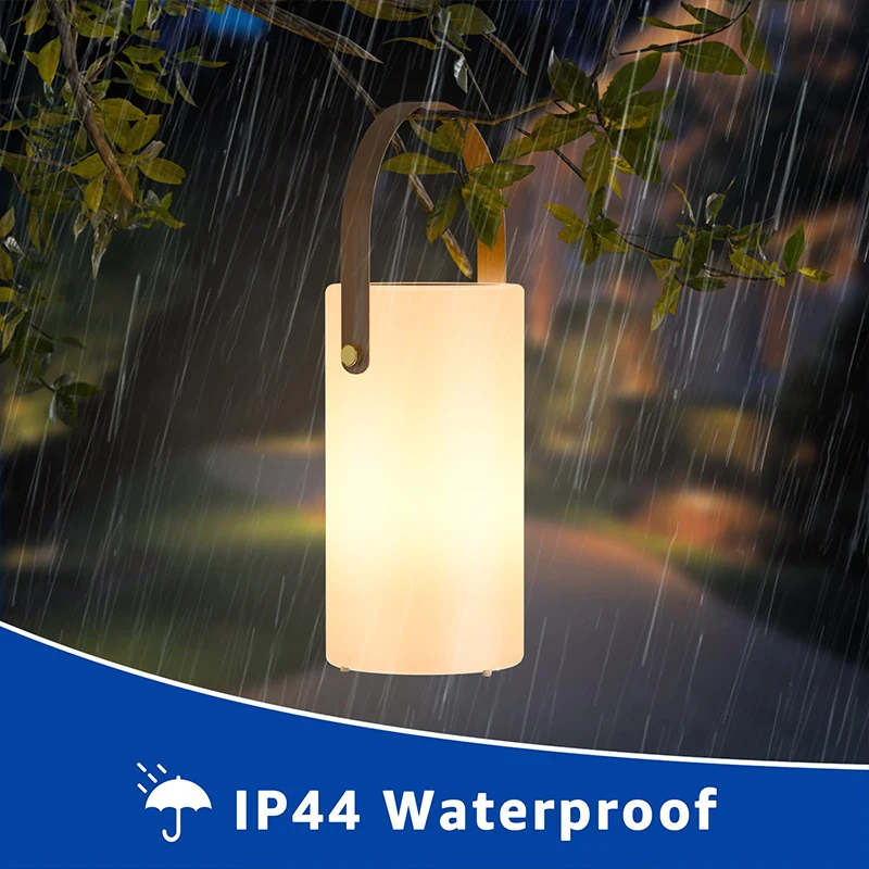 Solar Table Lamp Outdoor Lantern 2 in 1 Rechargeable Battery Operated Portable LED Cordless Lights with Remote 8 Colors view 3