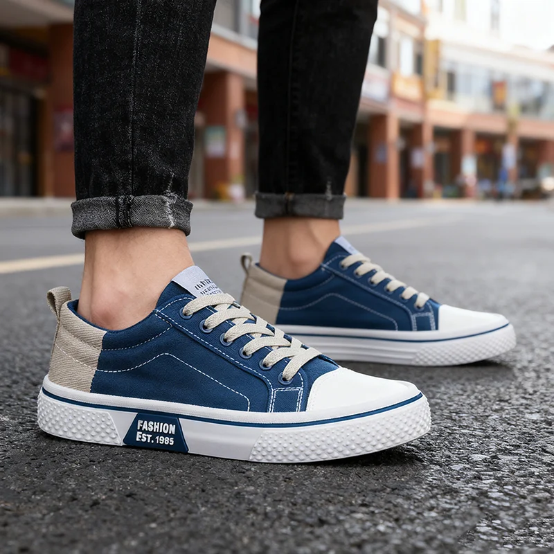 

1pair Sports and Leisure Shoes Canvas Shoes Low-top Board Shoes Men's Versatile Autumn 2025 New Simple and Fashionable
