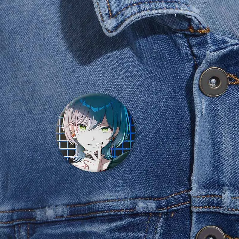 Project SEKAI Cartoon Badges Hinomori Shiho Leo/Need Brooches for Backpack Clothes Accessories Round Tinplate Badge Lapel Pins