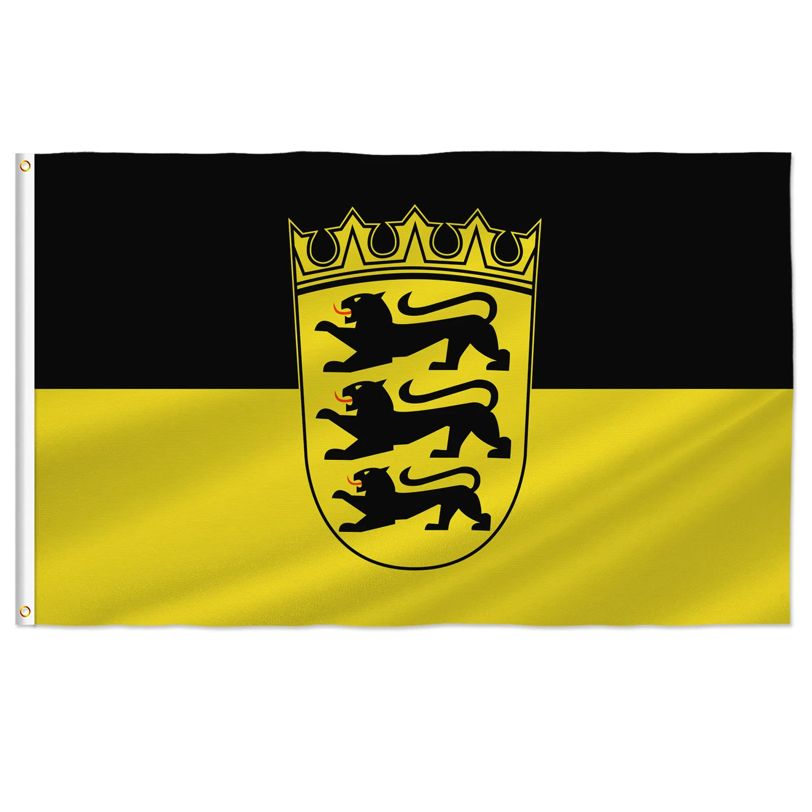 PTEROSAUR Germany Baden-Württemberg Flag, Germany German Region Baden Württemberg Flag for Room Indoor Outdoor Decoration Banner