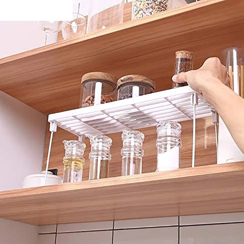 Stacking Cabinet Shelf Rack Steel Metal Leg - Cupboard, Plate, Dish, Counter & Pantry Organizer Organization - Kitchen