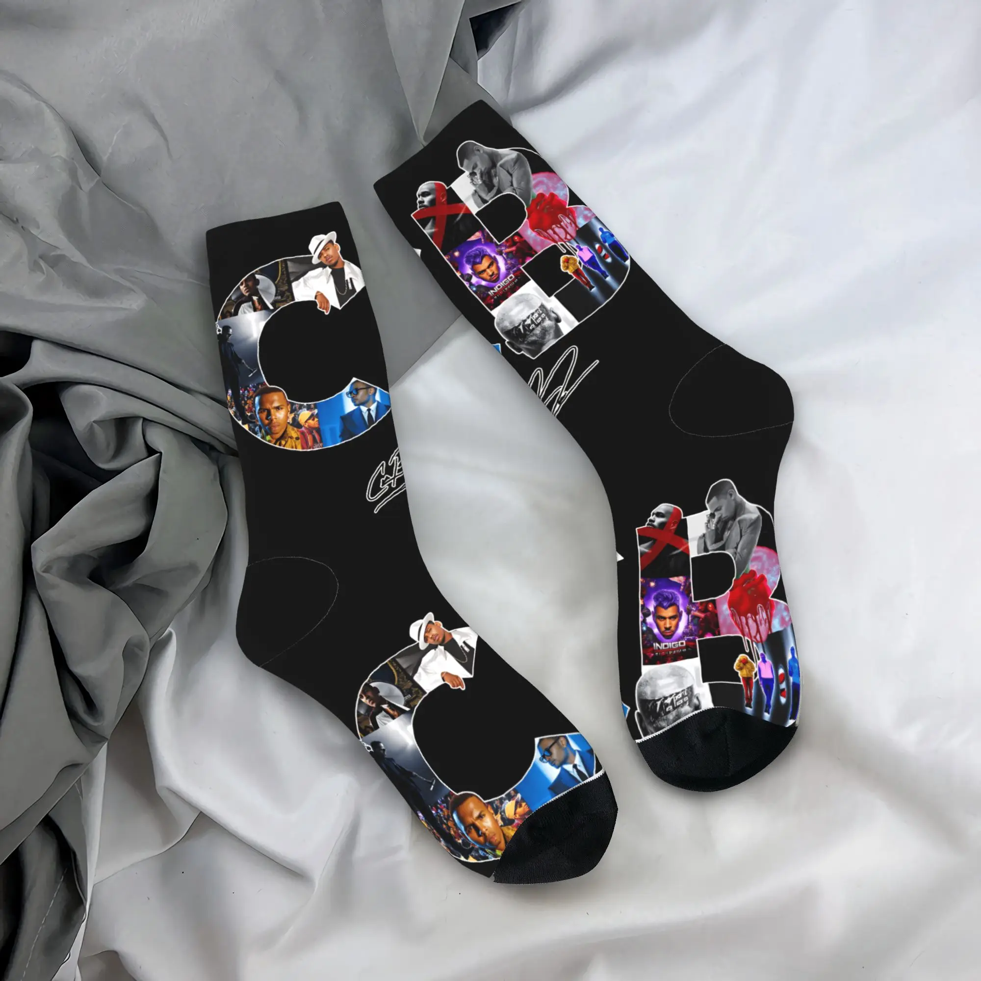 

B-коричневые носки Breezy Bowl XX, зимние чулки, модные мягкие носки для пар, нескользящие велосипедные носки с принтом