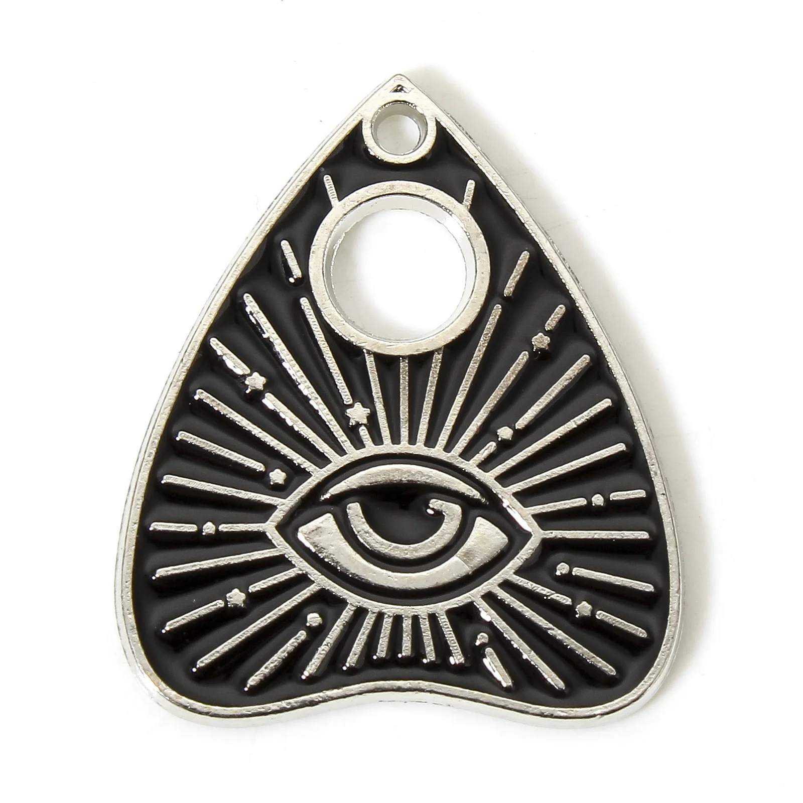 10PCs Alloy Black Ouija Board Charms Religious Eye Of God Cat Enamel Pendants For Jewelry Making Diy Necklace Earrings Supplies
