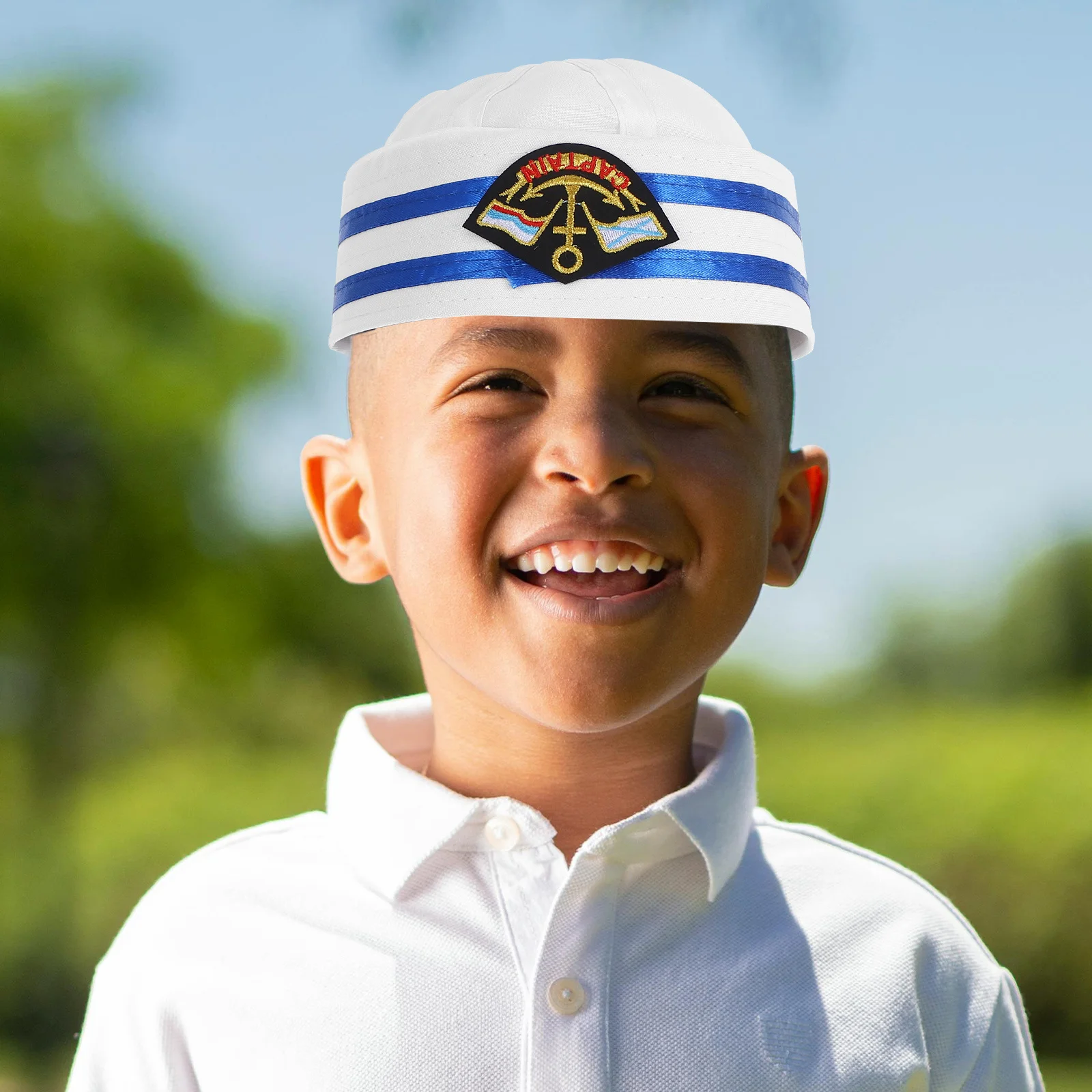 قبعة بحار 54 سنتيمتر مزيج القطن قبعة يخت شارة مطرزة للجنسين البحرية الكابتن البحرية يخت قبعة حفلة عسكرية