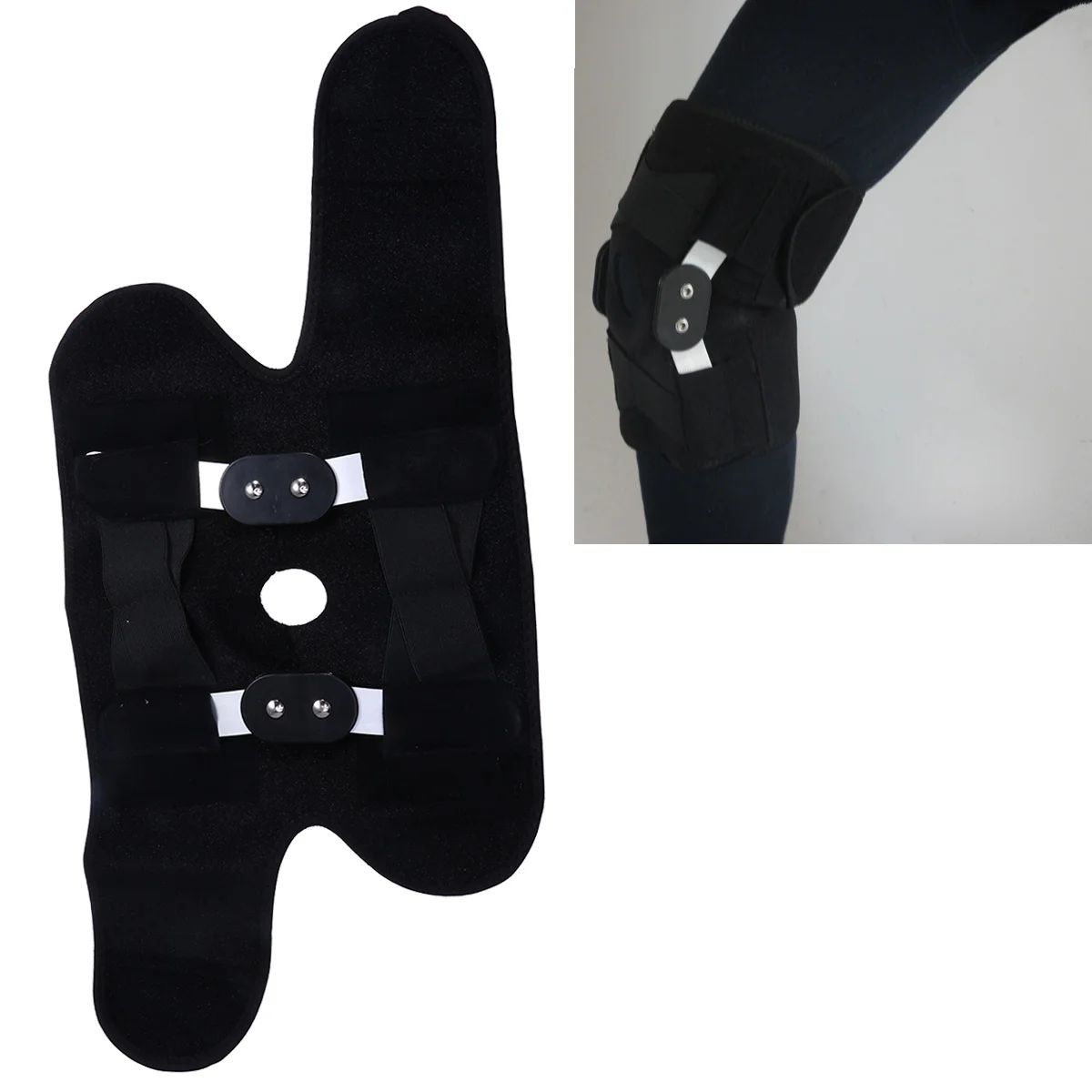 

Регулируемый наколенник для облегчения боли при спортивных травмах, черный, универсальный размер, поддержка колена, резиновый протектор, для здоровья и хорошего самочувствия