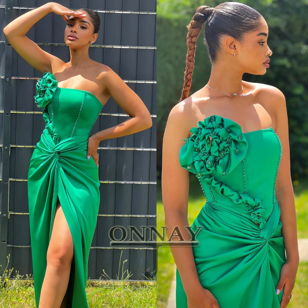 

D1022 Charm Satin Graduation Dresses for Women Ruffles Bespoke Robes De Soiree Special Occasion Kuwait Dubai Customized