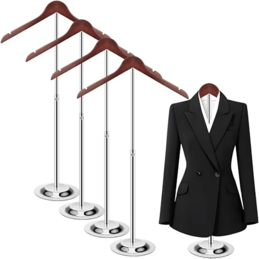 

T Shirt Display stand for Vendors, Adjustable Dress Form Mannequin Torso, Portable Hanging wooden Clothes Rack, Flexible Hanger