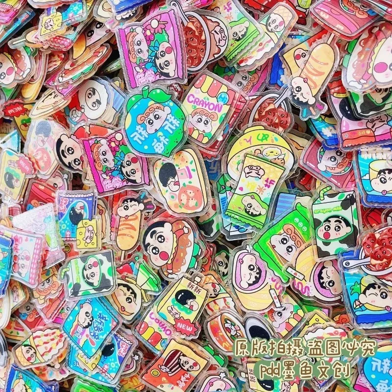 Cartoon anime Crayon Shin-chan acrylic patch irregular 2/4cm handmade DIY keychain pendant PP clip material accessorie wholesale