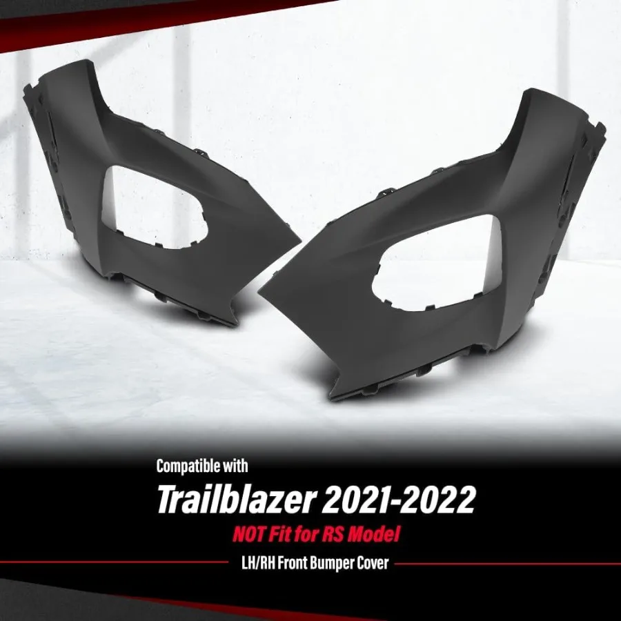 غطاء المصد الأمامي للسائق الجانب الأيسر متوافق مع موديلات تشيفي تريل بليزر 2021-2022 يستبعث حواف RS مصممة لتعزيز V #5