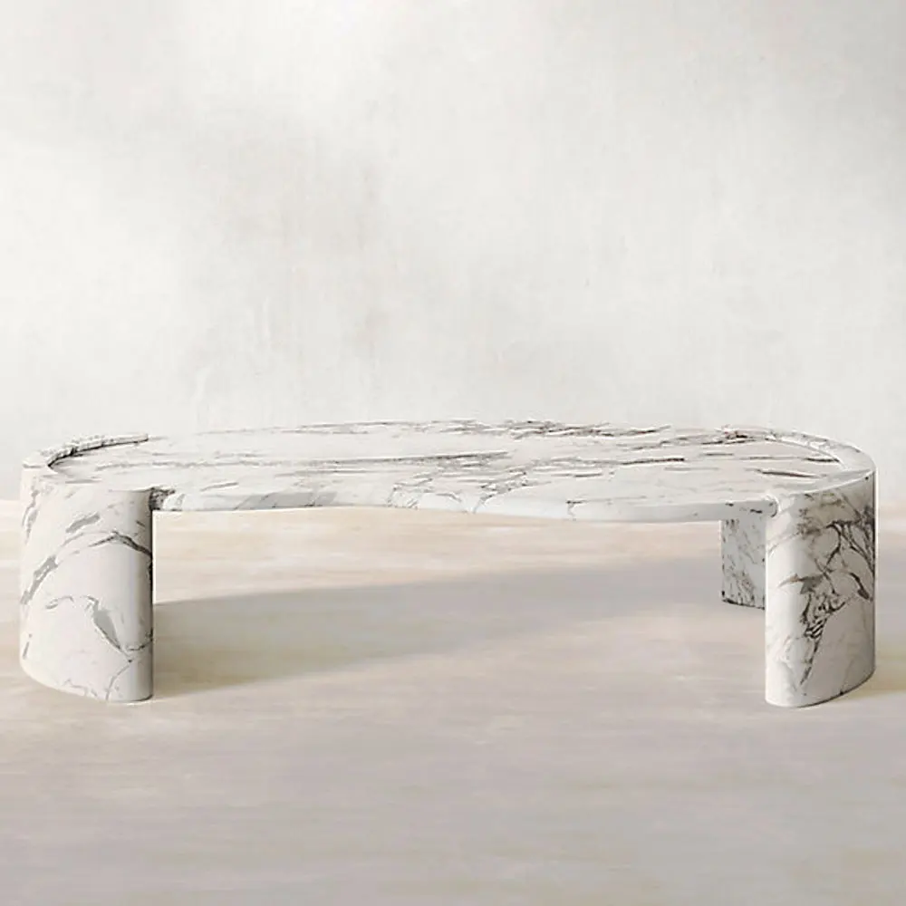 Marble coffee table handcrafted high-quality natural stone indoor furniture