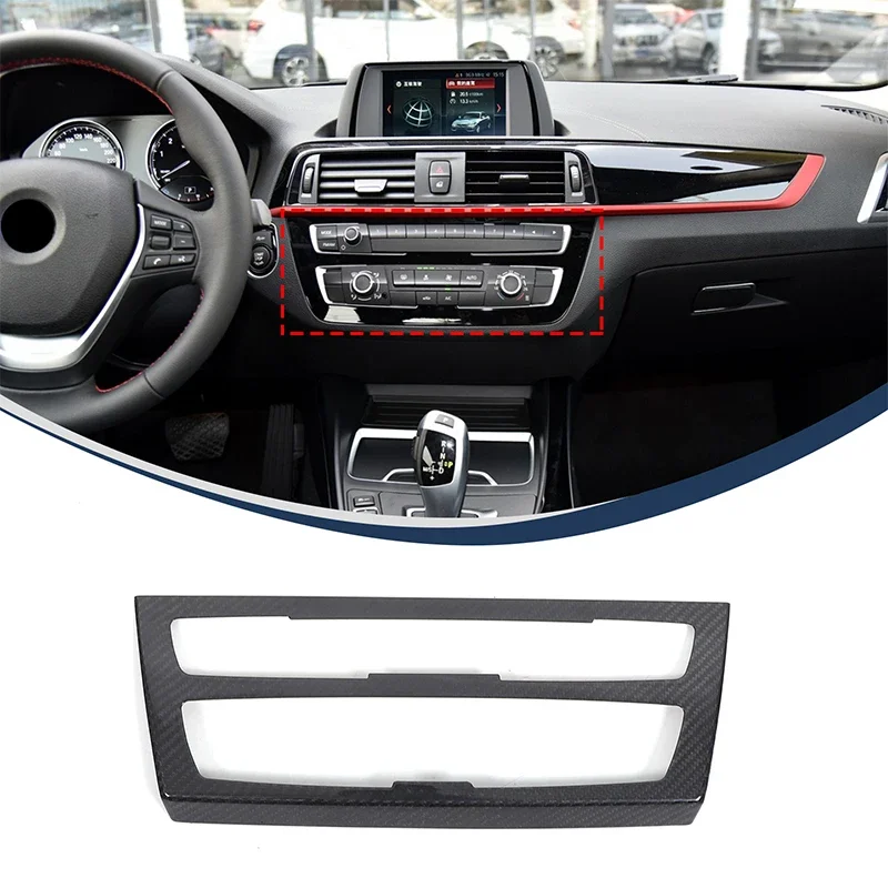 

For BMW 1 2 Series F20 F21 F22 F23 2017-2019 Real Carbon Fiber Central Control Air Conditioning Mode Button Frame Trim Sticker