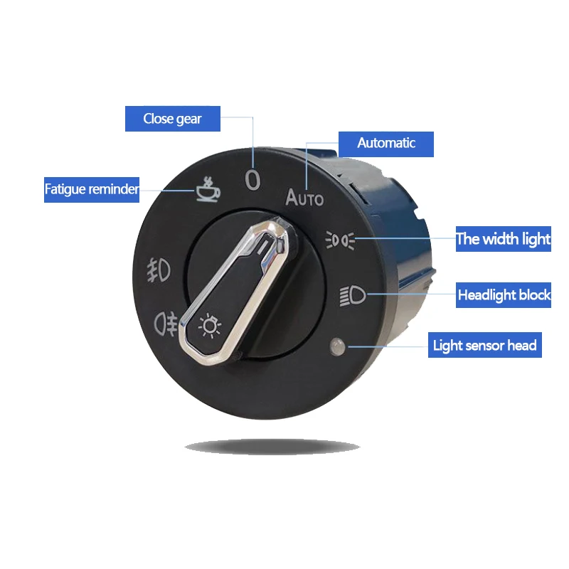 Interruptor automático de luz para coche, accesorio de tuneado para Skoda Rapid NH3 NH1 Volkswagen Polo 2012 ~ 2023, actualización de 2014 2018