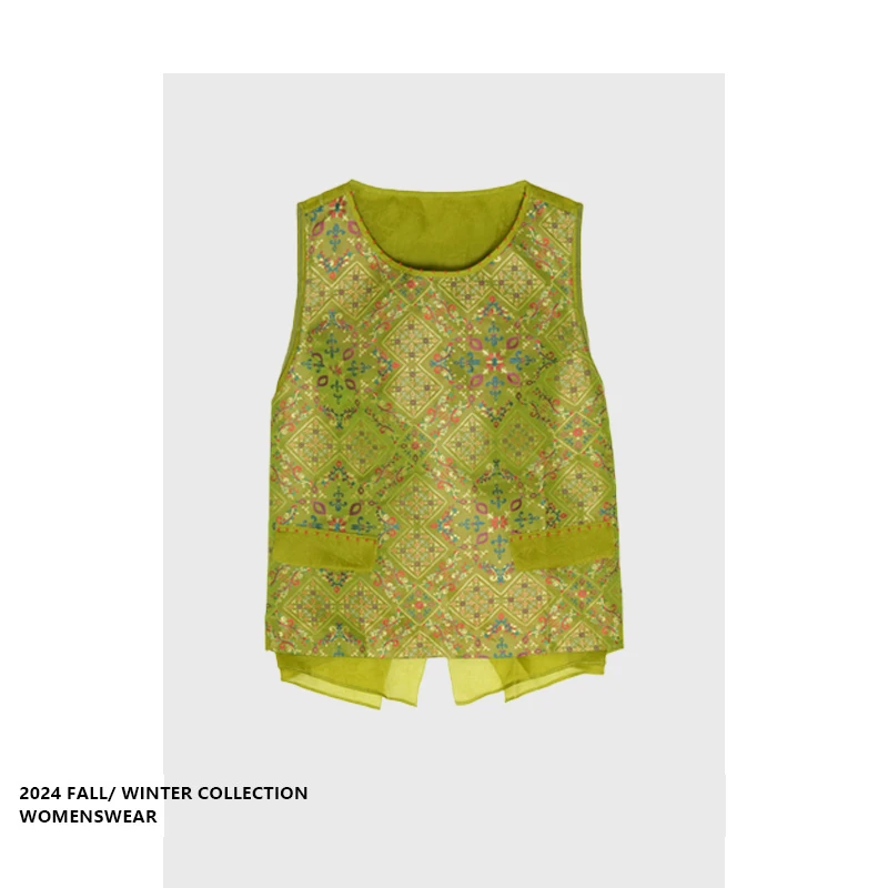 

Женский летний топ-жилет в китайском стиле, новая ретро-модель для отдыха на озере, универсальный, для повседневной носки, цельный комплект