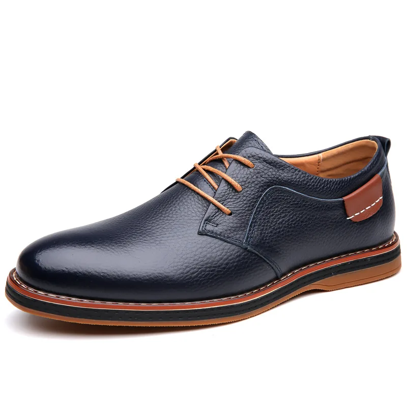 

Big Size New Designer Leather Causal Shoes for Man Solid Color Fashion Loafers Male Spring Autumn Soft Sole Work Shoes Man