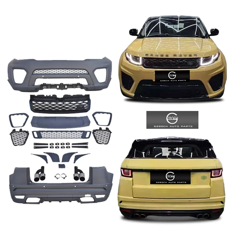 

SVR Car Bumper for Land Rover Range Rover Evoque 2010-2019 Upgrade SVR Body Kit Front Rear Car Bumper